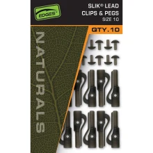 FOX - Závesky Edges Naturals Slik Lead Clip& Pegs veľ. 10 10 ks