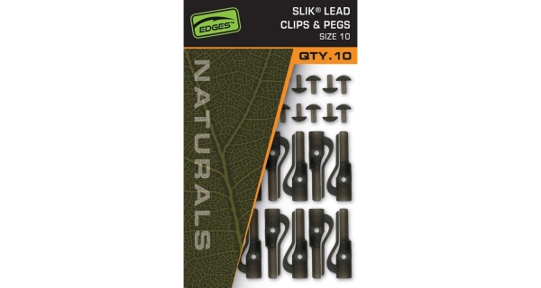 FOX - Závesky Edges Naturals Slik Lead Clip& Pegs veľ. 10 10 ks
