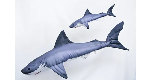 GABY PILLOWS - Vankúš Žralok Biely Giant 120 cm