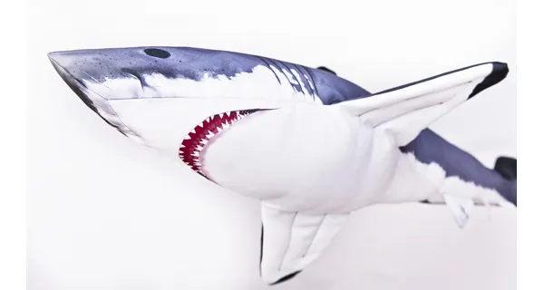 GABY PILLOWS - Vankúš Žralok Biely Giant 120 cm