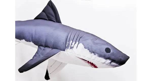 GABY PILLOWS - Vankúš Žralok Biely Giant 120 cm