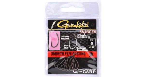 GAMAKATSU - Háčik G-Carp Snagger 10 ks veľ. 4