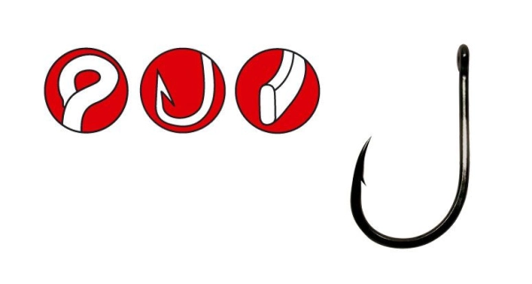 GAMAKATSU - Háčik Power Carp Ring Eye NSB veľ. 12