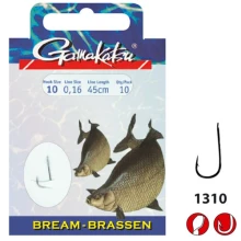 GAMAKATSU - Hotový náväzec Bream LS-1310 Nickel 0,10 mm 70 cm veľ. 16 10 ks GAMAKATSU - Hotový náväzec Bream LS-1310 Nickel 0,10 mm 70 cm veľ. 16 10 ks