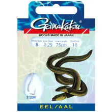 GAMAKATSU - Hotový náväzec na úhora (úhorák) LS-3120 Nickel veľ. 2 0,35 mm 75 cm 10 ks