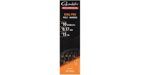 GAMAKATSU - Hotový náväzec Pro Commercial King Pro Eyed Ready Rigs 0,17 mm 15 cm veľ. 12 8 ks
