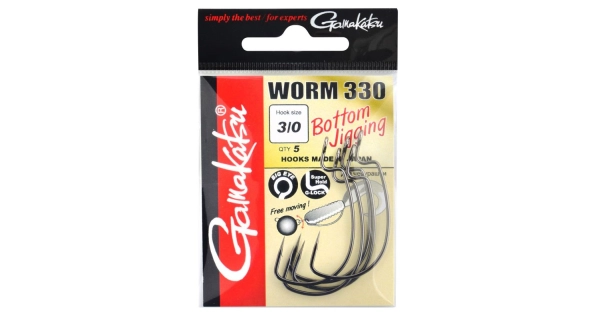 GAMAKATSU - Ofsetový háčik Worm 330 veľ. 2/0 6 ks