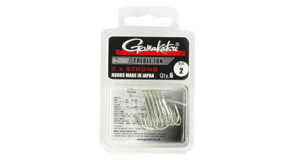 GAMAKATSU - Trojháčik Treble 18 NS Black veľ. 1