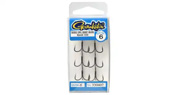 GAMAKATSU - Trojháčiky Treble EWG Short Shank ME veľ. 6 6 ks