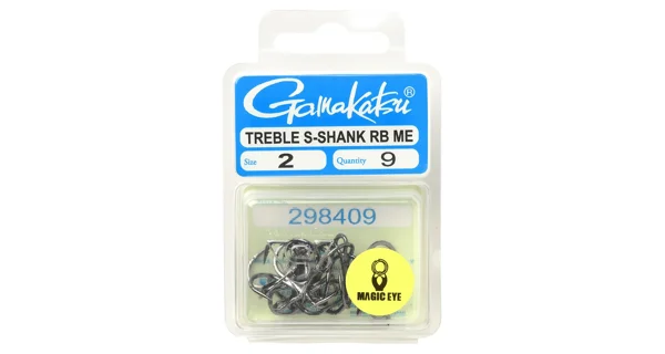 GAMAKATSU - Trojháčiky Treble RB Short Shank veľ. 2 9 ks