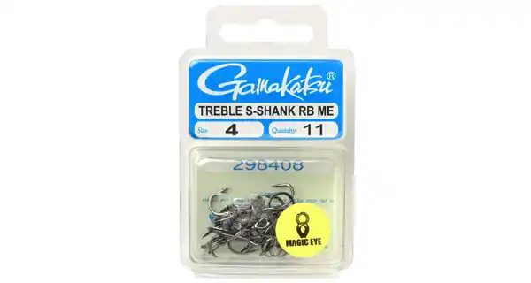 GAMAKATSU - Trojháčiky Treble RB Short Shank veľ. 4 11 ks