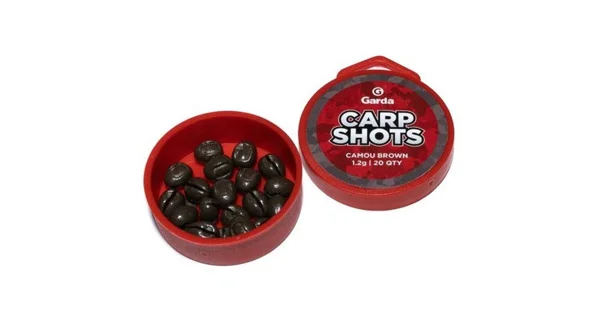 GARDA - Broskyne Carp Shots 1,2 g 20 ks Camou Brown