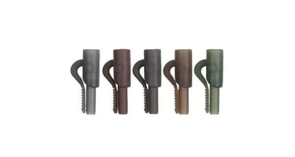 GARDNER - Klip na bočné olovo Covert Lead Clip C-Thru Brown 12 ks