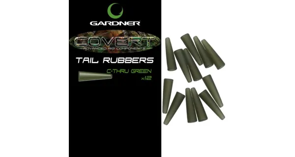 GARDNER - Prevleky Covert Tail Rubbers C-Thru Green 12 ks