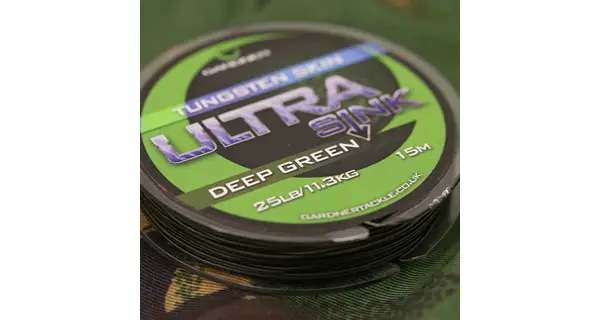 GARDNER - Splietaná šnúra Ultra Sink Tungsten 11,3 kg 15 m Deep Green