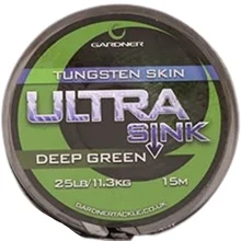 GARDNER - Splietaná šnúra Ultra Sink Tungsten 11,3 kg 15 m Deep Green