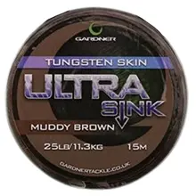 GARDNER - Splietaná šnúra Ultra Sink Tungsten 11,3 kg 15 m Muddy Brown