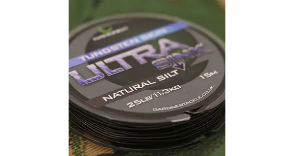 GARDNER - Splietaná šnúra Ultra Sink Tungsten 11,3 kg 15 m Natural Silt