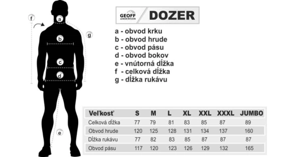 GEOFF ANDERSON - Bunda Dozer 6 maskáč veľ. L