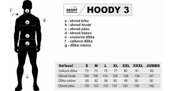 GEOFF ANDERSON - Bunda Hoody 3 Black Leaf veľ. XL