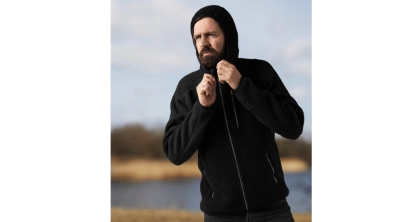 GEOFF ANDERSON - Bunda s kapucňou Teddy čierna veľ. 2XL