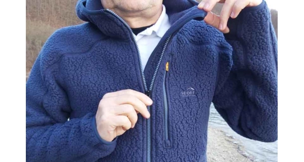 GEOFF ANDERSON - Bunda s kapucňou Teddy modrá veľ. 2XL