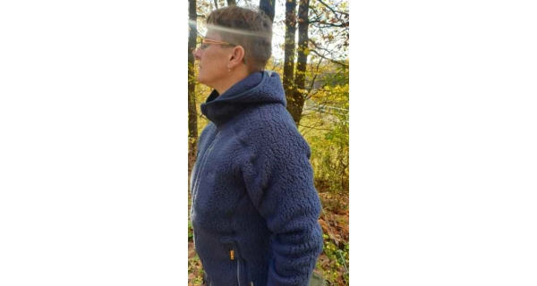 GEOFF ANDERSON - Bunda s kapucňou Teddy modrý veľ. XL