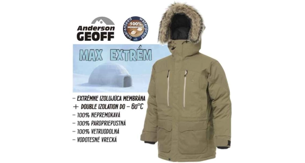 GEOFF ANDERSON - Bunda Usque Down Parka Brindle veľ. 3XL