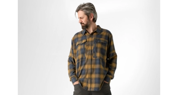 GEOFF ANDERSON - Košeľa s dlhým rukávom Ezmar All Year Žltá šedá veľ. 3XL