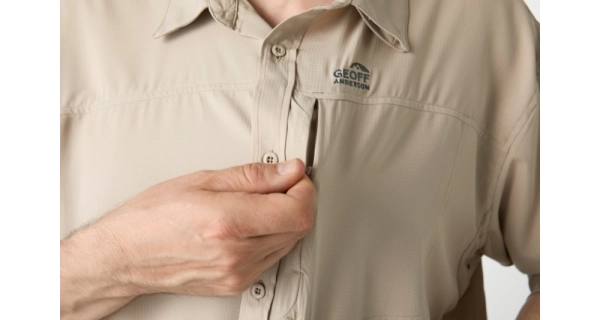 GEOFF ANDERSON - Košeľa s dlhým rukávom Ezmar Light Khaki veľ. XL