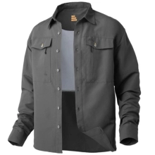 GEOFF ANDERSON - Košeľa s dlhým rukávom Ezmar Mid Weight Soft Šedá veľ. 2XL