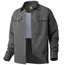 GEOFF ANDERSON - Košeľa s dlhým rukávom Ezmar Mid Weight Soft Šedá veľ. 3XL