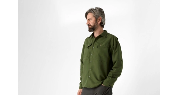 GEOFF ANDERSON - Košeľa s dlhým rukávom Ezmar Mid Weight Soft Zelená veľ. 2XL