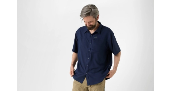 GEOFF ANDERSON - Košeľa s krátkym rukávom Ezmar Light Modrá veľ. XL