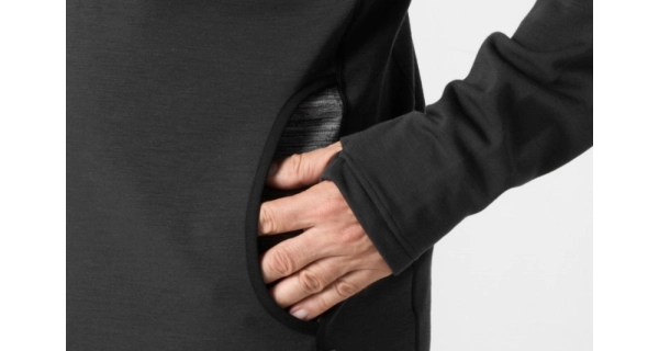 GEOFF ANDERSON - Mikina s kapucňou WizWool 335 Čierna veľ. L