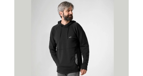 GEOFF ANDERSON - Mikina s kapucňou WizWool 335 Čierna veľ. XL