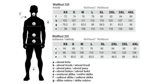 GEOFF ANDERSON - Mikina s kapucou WizWool 335 + Teplákové nohavice veľ. S