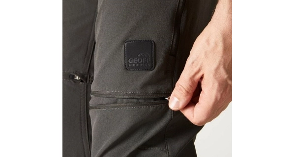 GEOFF ANDERSON - Nohavice ZipZone II čierne veľ. XL