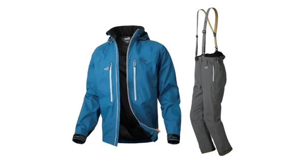 GEOFF ANDERSON - Set Bunda Dozer Light modrá + Nohavice Urus Light čierne veľ. 3XL