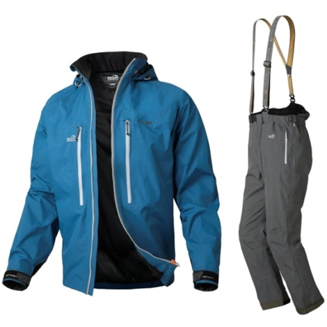 GEOFF ANDERSON - Set Bunda Dozer Light modrá + Nohavice Urus Light čierne veľ. 3XL