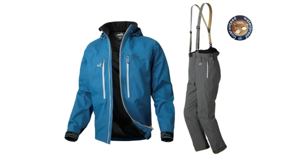 GEOFF ANDERSON - Set Bunda Dozer Light modrá + Nohavice Urus Light čierne veľ. L