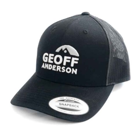 GEOFF ANDERSON - Šiltovka Snapback sieťová s logom čierna