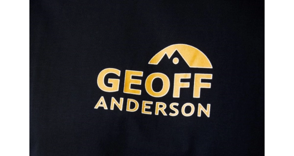 GEOFF ANDERSON - Tričko Organic Tee Black Orange Logo veľ. L