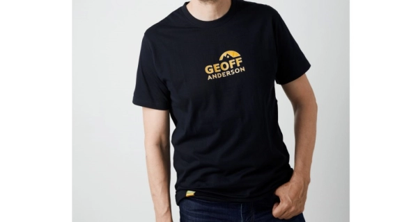 GEOFF ANDERSON - Tričko Organic Tee Black Orange Logo veľ. L