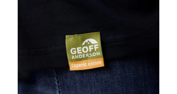 GEOFF ANDERSON - Tričko Organic Tee Black Orange Logo veľ. L