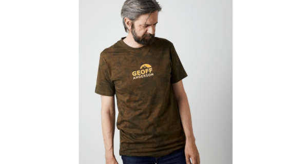 GEOFF ANDERSON - Tričko Organic Tee leaf oranž logo veľ. L