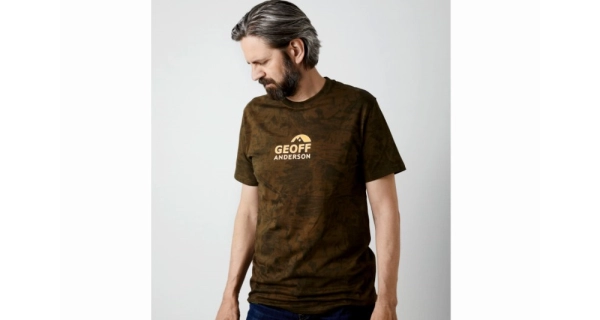 GEOFF ANDERSON - Tričko Organic Tee leaf oranž logo veľ. XL