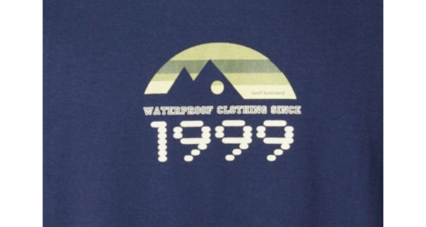 GEOFF ANDERSON - Tričko Organic Tee Retro 1999 Blue veľ. L