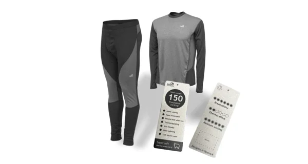 GEOFF ANDERSON - Tričko WizWool 150 Pulover + Termonohavice Šedé veľ. 2XL