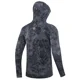GIANTS FISHING - Funkčné tričko s dlhým rukávom UV50+Hoodie Camo Grey veľ. M
